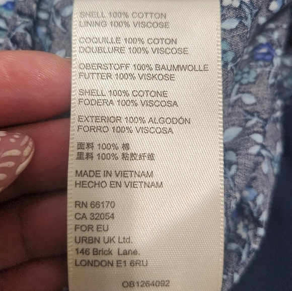 EUC FREE PEOPLE BLUE DITSY FLORAL PETUNIA MINI DRESS SIZE SMALL - Picture 12 of 12